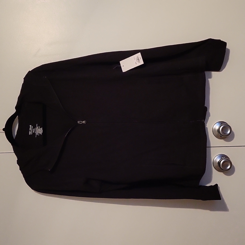 TEK GEAR PXXL HOODED ATHLETIC JACKET NWT BLK